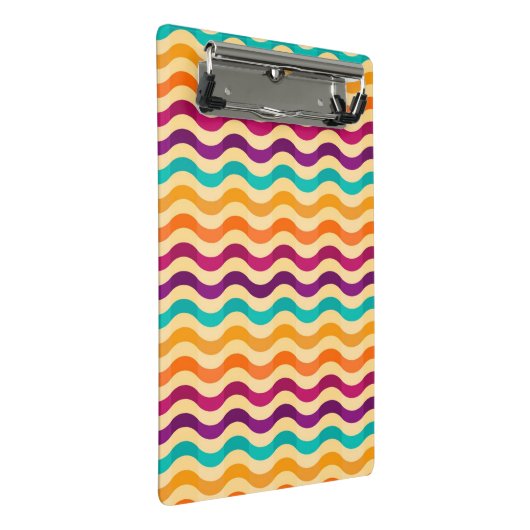 Achtergrond met strepen in retro 2 mini klembord (Schuin)