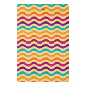 Achtergrond met strepen in retro 2 mini klembord (Achterkant)