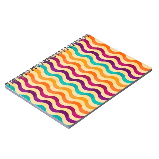 Achtergrond met strepen in retro 2 notitieboek (Linkerzijde)