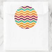 Achtergrond met strepen in retro 2 ronde sticker (Tas)