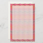 Achtergrond met strepen in retro 3 briefpapier (Voorkant / Achterkant)