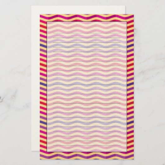 Achtergrond met strepen in retro 3 briefpapier (Voorkant / Achterkant)