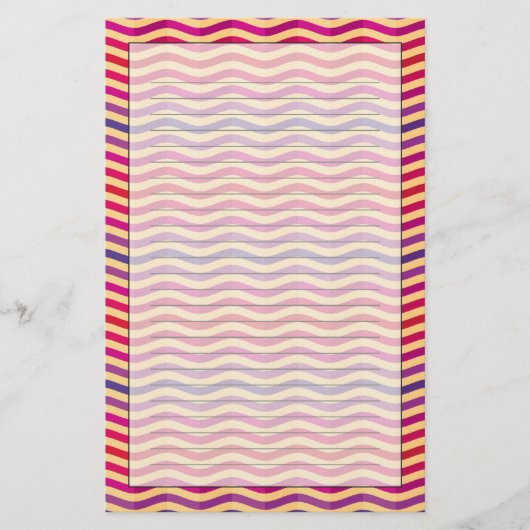 Achtergrond met strepen in retro 3 briefpapier (Voorkant)