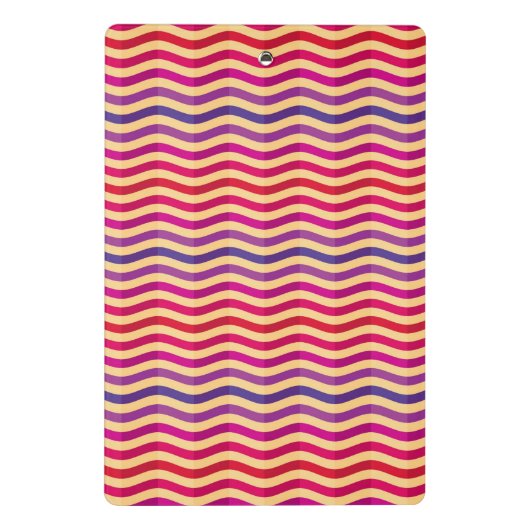 Achtergrond met strepen in retro 3 mini klembord (Achterkant)