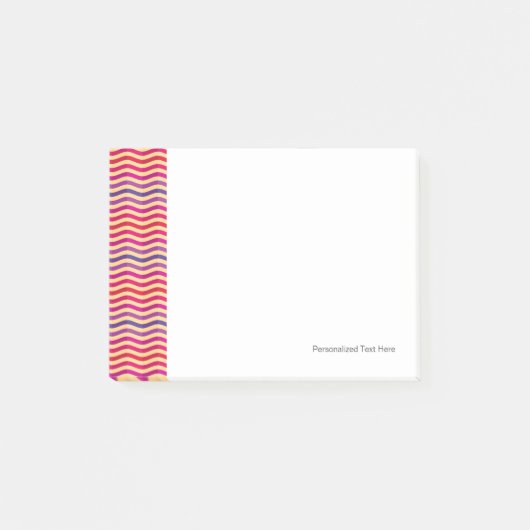 Achtergrond met strepen in retro 3 post-it® notes (Voorkant)