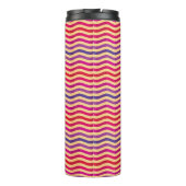 Achtergrond met strepen in retro 3 thermosbeker (Achterkant)