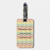 Achtergrond met strepen in retro 4 bagagelabel (Achterkant verticaal)