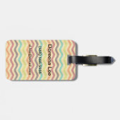 Achtergrond met strepen in retro 4 bagagelabel (Achterkant horizontaal)