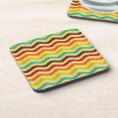 Achtergrond met strepen in retro 4 bier onderzetter (Linkerzijde)