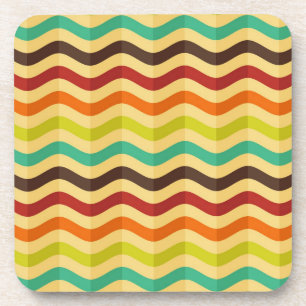 Achtergrond met strepen in retro 4 bier onderzetter