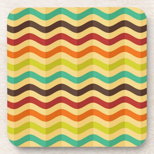 Achtergrond met strepen in retro 4 bier onderzetter (Voorkant)