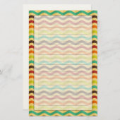 Achtergrond met strepen in retro 4 briefpapier (Voorkant / Achterkant)