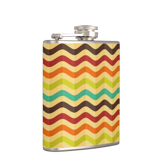 Achtergrond met strepen in retro 4 heupfles (Rechts)