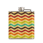 Achtergrond met strepen in retro 4 heupfles (Achterkant)