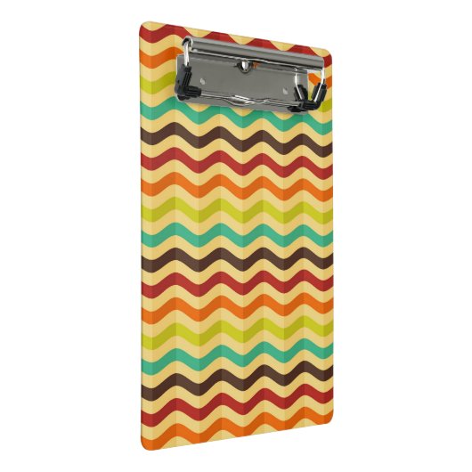 Achtergrond met strepen in retro 4 mini klembord (Schuin)