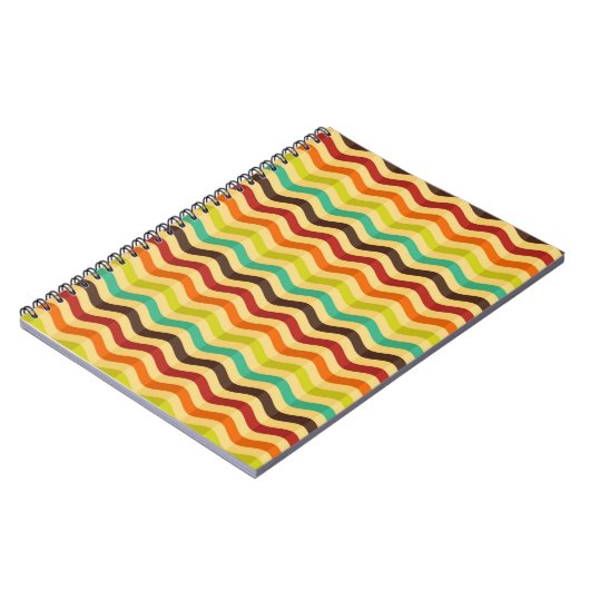 Achtergrond met strepen in retro 4 notitieboek (Linkerzijde)