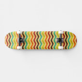 Achtergrond met strepen in retro 4 persoonlijk skateboard (Horizontaal)