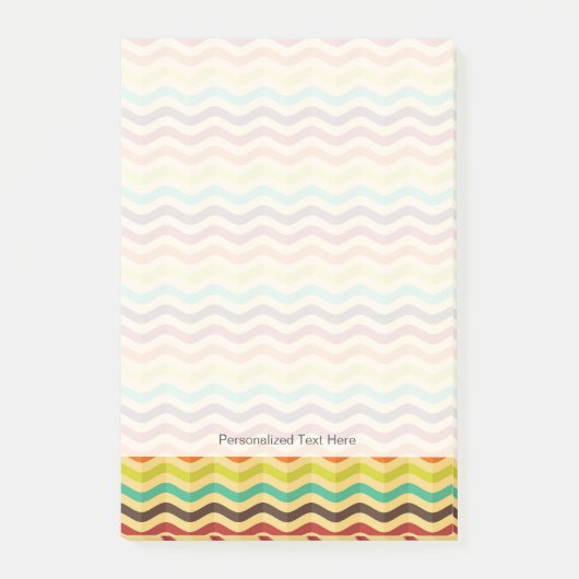 Achtergrond met strepen in retro 4 post-it® notes (Voorkant)