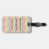 Achtergrond met strepen in retro bagagelabel (Achterkant horizontaal)