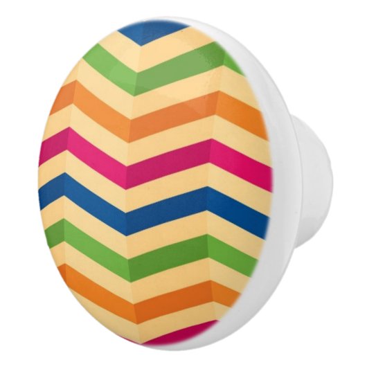 Achtergrond met strepen in retro keramische knop (Rechts)