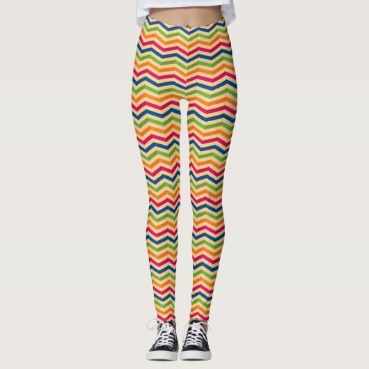 Achtergrond met strepen in retro leggings (Voorkant)