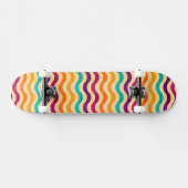 Achtergrond met strepen in retro stijl 2 skateboard (Horizontaal)
