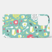 Achtergrond met Teapots, Cups, Lemon, Flowers a Case-Mate iPhone Case (Achterkant (horizontaal))