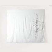 Achtergrond met tekst Mr Mrs Naam Ringen Hart Scri Wandkleed (Voorkant (horizontaal))