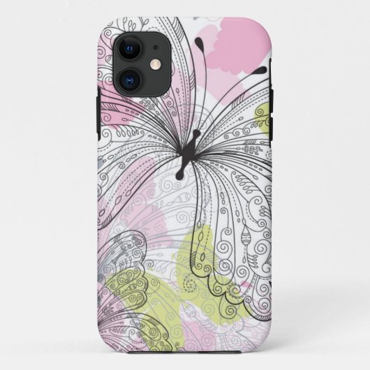 Achtergrond met vlinder Case-Mate iPhone case (Achterkant)