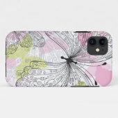 Achtergrond met vlinder Case-Mate iPhone case (Achterkant (horizontaal))