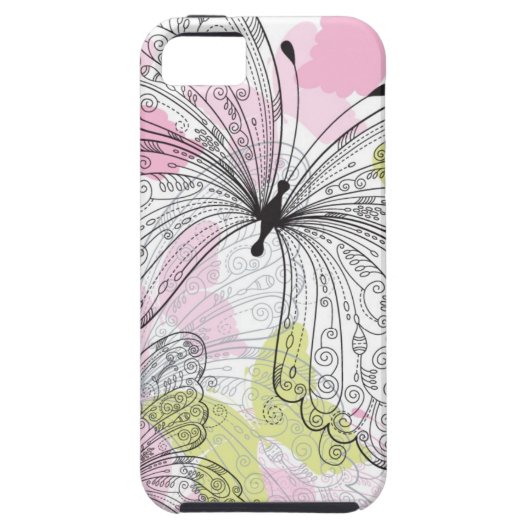 Achtergrond met vlinder Case-Mate iPhone case (Achterkant)