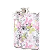 Achtergrond met vlinder heupfles (Links)