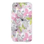 Achtergrond met vlinder incipio iPhone portemonnee hoesje (Voorkant Agenda)