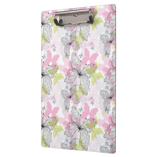 Achtergrond met vlinder klembord (Links)
