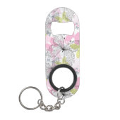 Achtergrond met vlinder mini flessenopener (Voorkant)