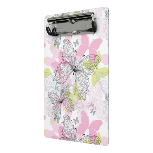 Achtergrond met vlinder mini klembord (Angled2)