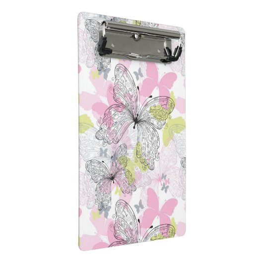 Achtergrond met vlinder mini klembord (Schuin)