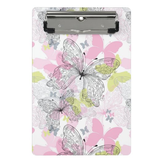 Achtergrond met vlinder mini klembord (Voorkant)