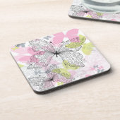 Achtergrond met vlinder onderzetter (Linkerzijde)