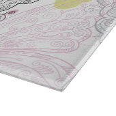 Achtergrond met vlinder snijplank (Hoek)