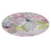 Achtergrond met vlinder snijplank (Hoek)