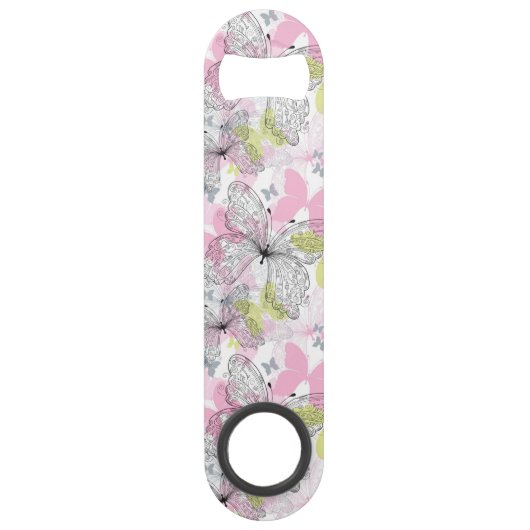 Achtergrond met vlinder speed flessenopener (Voorkant)
