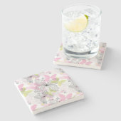 Achtergrond met vlinder stenen onderzetter (Zijkant)