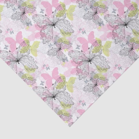 Achtergrond met vlinder tissuepapier (Detail)