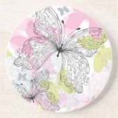 Achtergrond met vlinder zandsteen onderzetter (Voorkant)