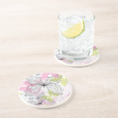 Achtergrond met vlinder zandsteen onderzetter (Zijkant)