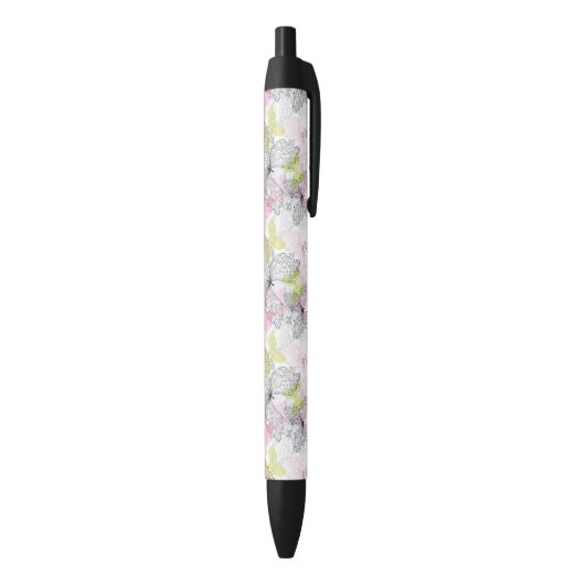 Achtergrond met vlinder zwarte inkt pen (Achterkant (Verticaal))