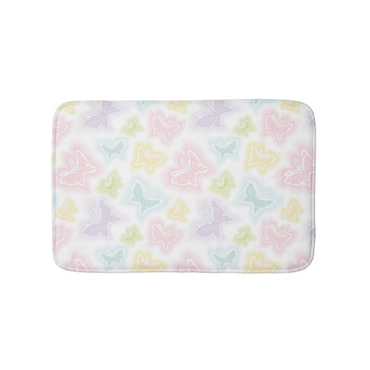 Achtergrond met vlinders in de waterverf badmat (Voorkant)