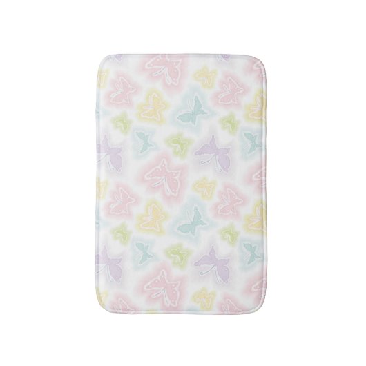 Achtergrond met vlinders in de waterverf badmat (Voorkant Verticaal)