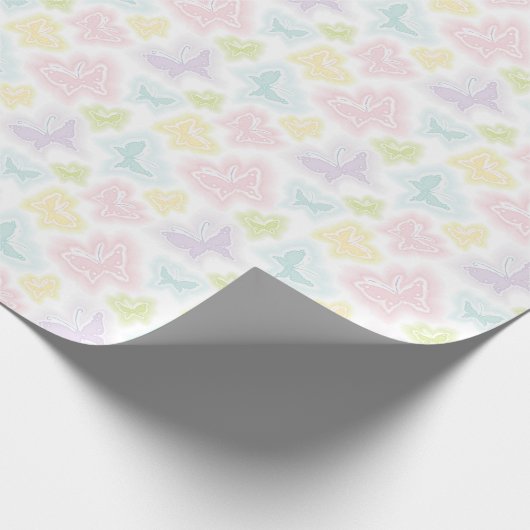 Achtergrond met vlinders in de waterverf cadeaupapier (Hoek)